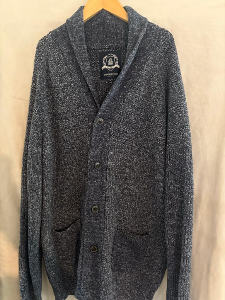 McGregor Cedric Porter BT Cardigan Maat L, Ophalen of Verzenden, Zo goed als nieuw, Maat 52/54 (L), Blauw