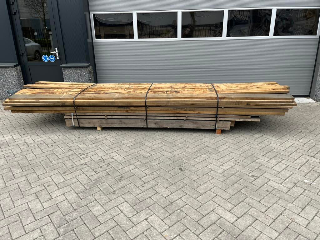 Partij ruwe eiken planken, Tuin en Terras, Palen, Balken en Planken, Ophalen, Zo goed als nieuw, 250 cm of meer, Planken