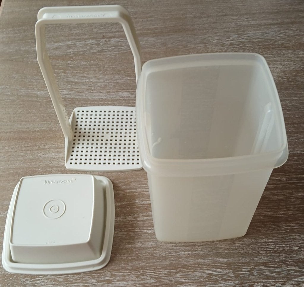 Tupperware Pick-A-Deli XL augurkenpot, Huis en Inrichting, Keuken | Tupperware, Gebruikt, Bewaardoos, Wit, 3312 ml