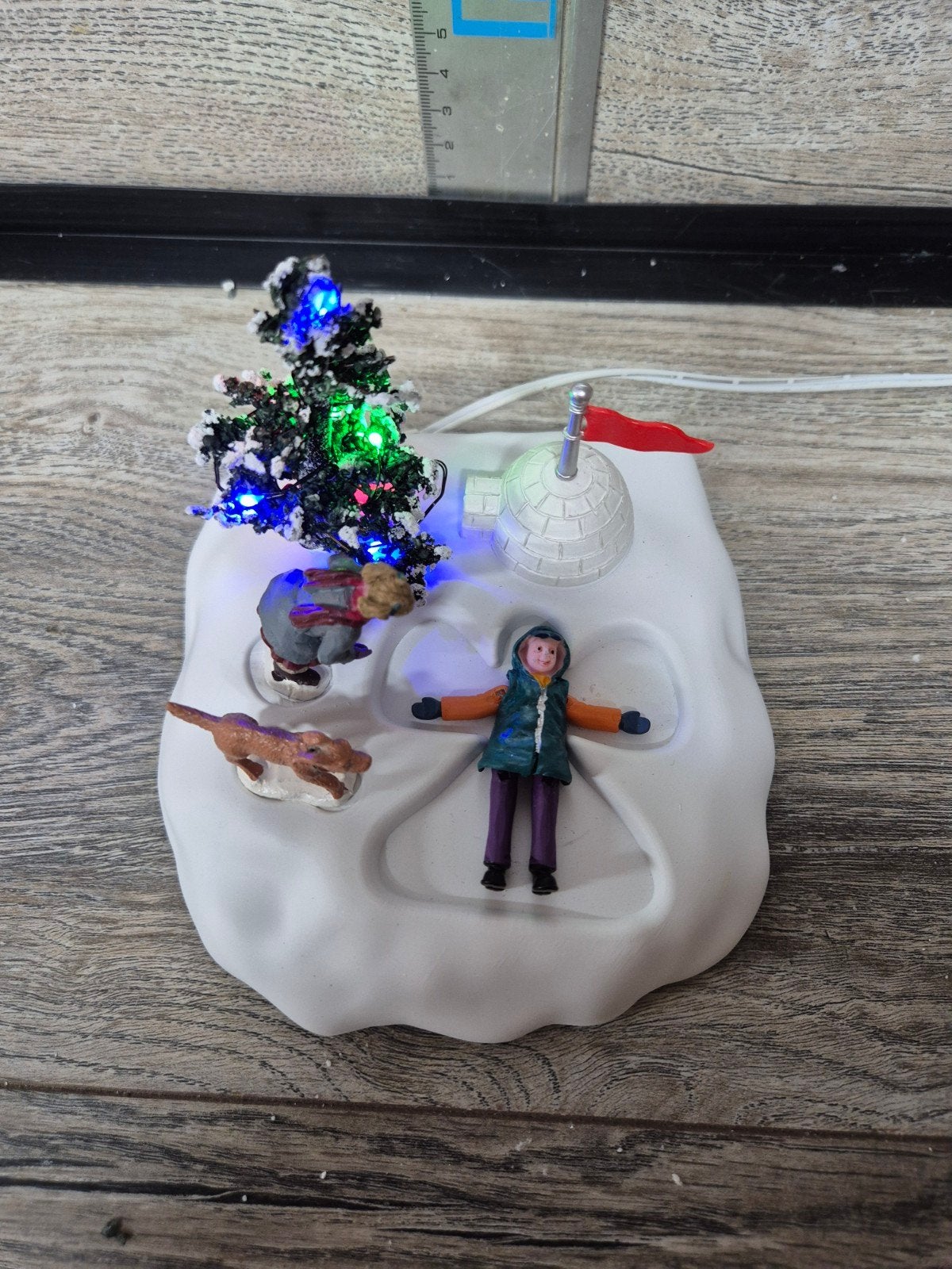 lemax snow angel bewegend kerstdorp kersthuisjes, Ophalen of Verzenden, Zo goed als nieuw