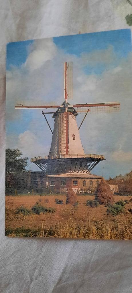kaart molen burgh-haamstede - zeeland, Ophalen of Verzenden, 1960 tot 1980, Gelopen, Zeeland