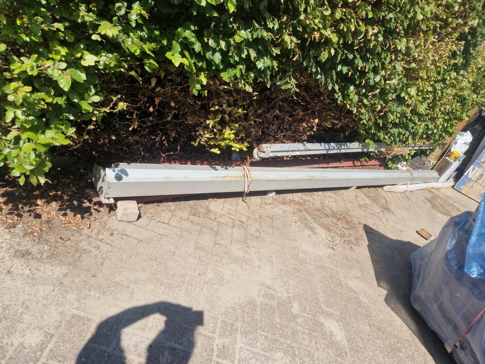 aluminium uitval/zonnescherm 570 cm breed elect, Ophalen, Gebruikt, Overige materialen