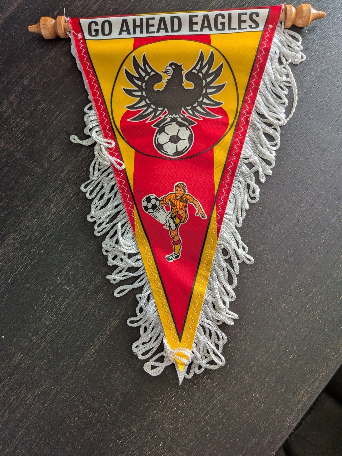 retro vaantje GO AHEAD EAGLES, Ophalen of Verzenden, Gebruikt, Overige binnenlandse clubs, Vaantje of Sjaal