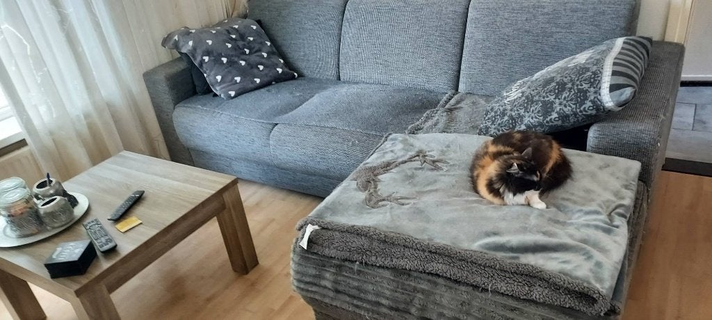leefhoek bankstel dresoir tv meubel salon tafel, Huis en Inrichting, Banken | Bankstellen, Ophalen, Gebruikt, Hoekbank, Stof