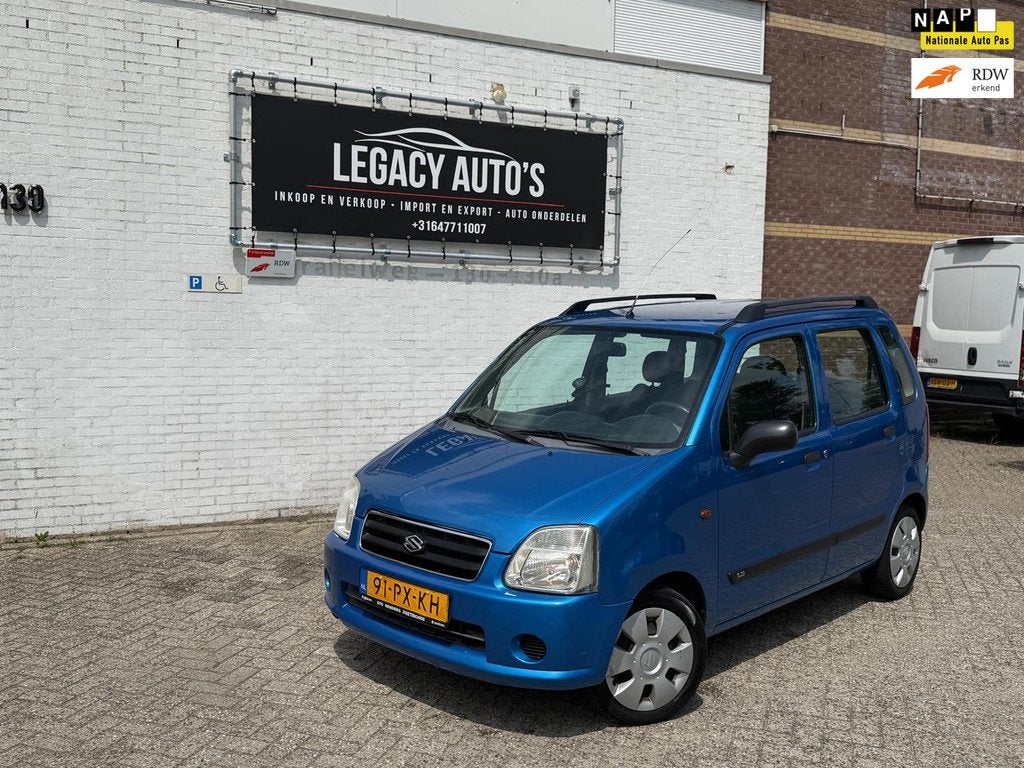 Suzuki Wagon R+ 1.3 GLX - AUTOMAAT - RIJDT & SCHAKELT GOED -, 94 pk, Stof, Zwart, Metallic lak
