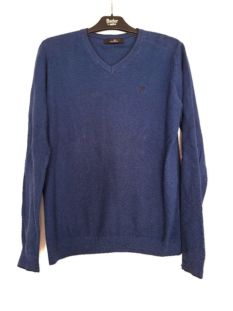 NU 5,00 - Blauwe trui - VANGUARD - Maat M, Ophalen of Verzenden, Zo goed als nieuw, Maat 52/54 (L), Blauw