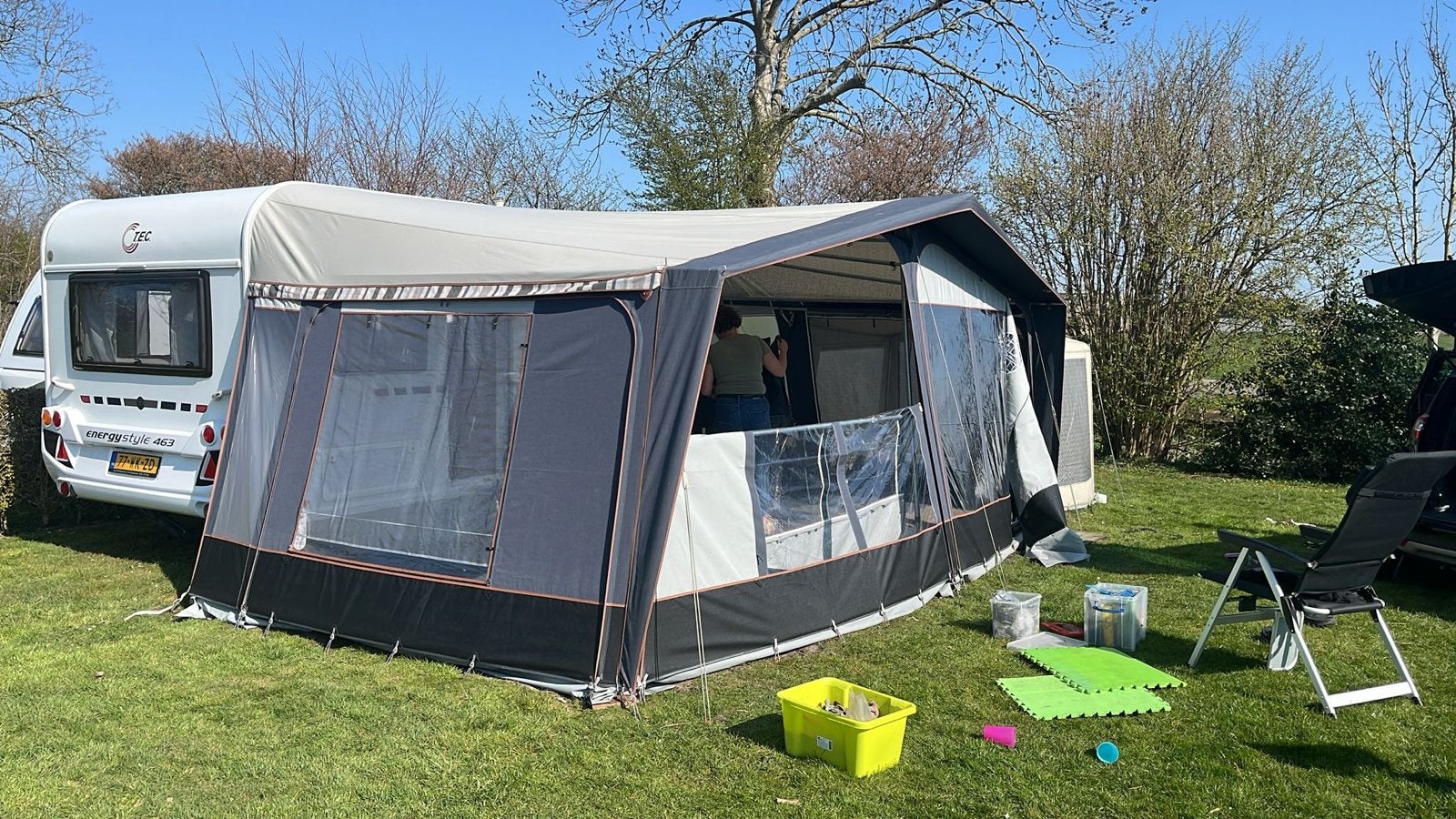 Isabella Commodore Coast voortent A950 G18 met Megaframe 300, Ophalen, Zo goed als nieuw, Isabella