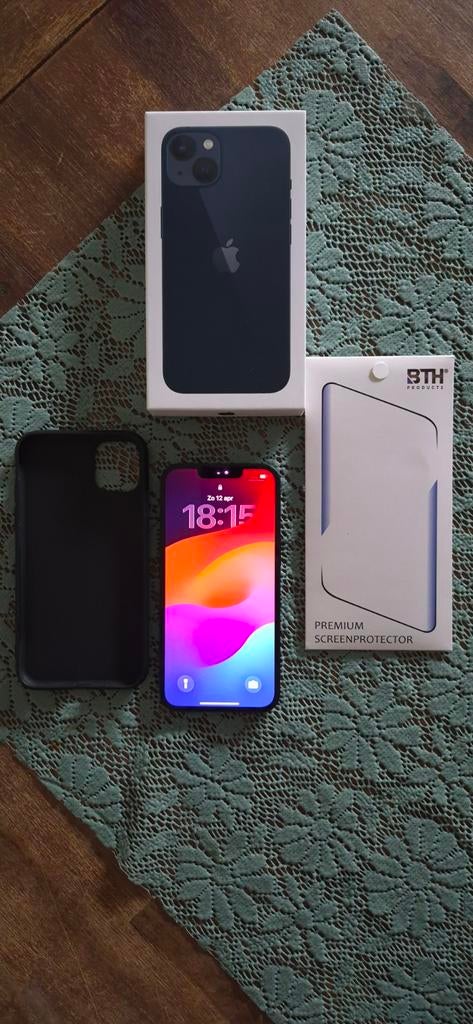 Apple iPhone 13 zwart, 128 GB, Zwart, IPhone 13, Ophalen of Verzenden