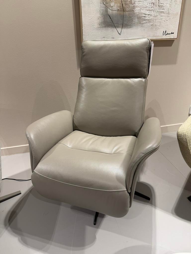 Relaxfauteuil inclusief accu Montel leer - Doe een goed bod!, Ophalen of Verzenden, Zo goed als nieuw, Leer, 75 tot 100 cm