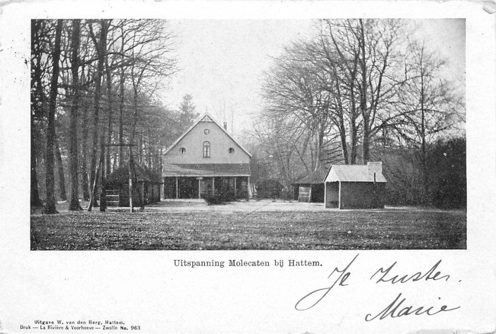 702-054-033 Hattem Uitspanning Molecaten, Verzenden, Voor 1920, Gelderland