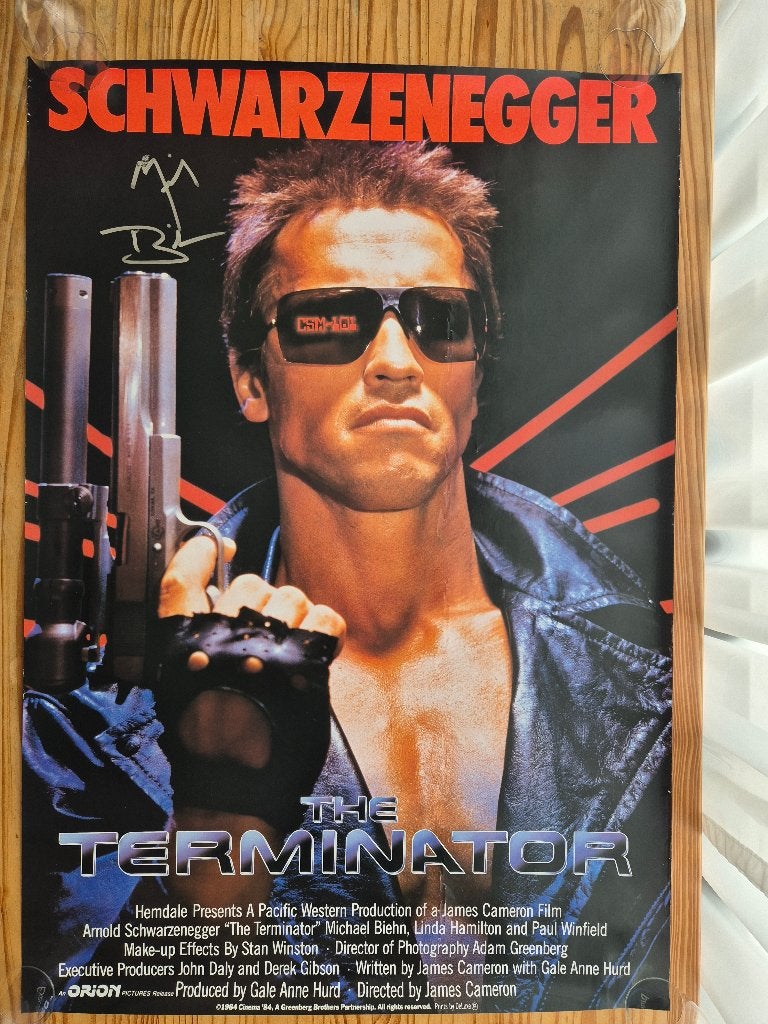 Terminator poster usa 1 sheet orgineel, Deurposter of groter, Ophalen of Verzenden, Film en Tv, Rechthoekig Staand