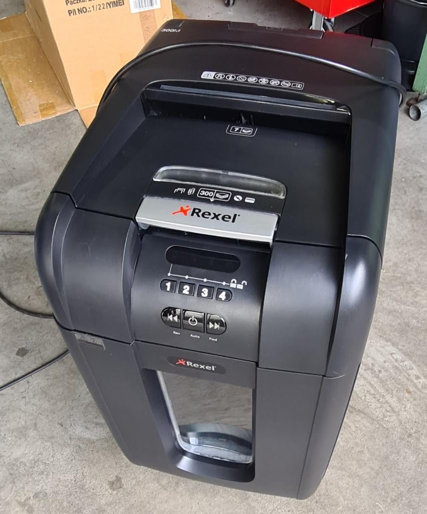 Rexel Optimum Auto+ 300M Papierversnipperaar P-5 Micro Cut, Ophalen of Verzenden, Gebruikt