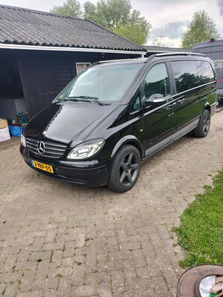 Mercedes Viano v6 Marge, Grijs kenteken, dubbele cabine, Auto's, Automaat, Achterwielaandrijving, Lichtsensor, Zwart