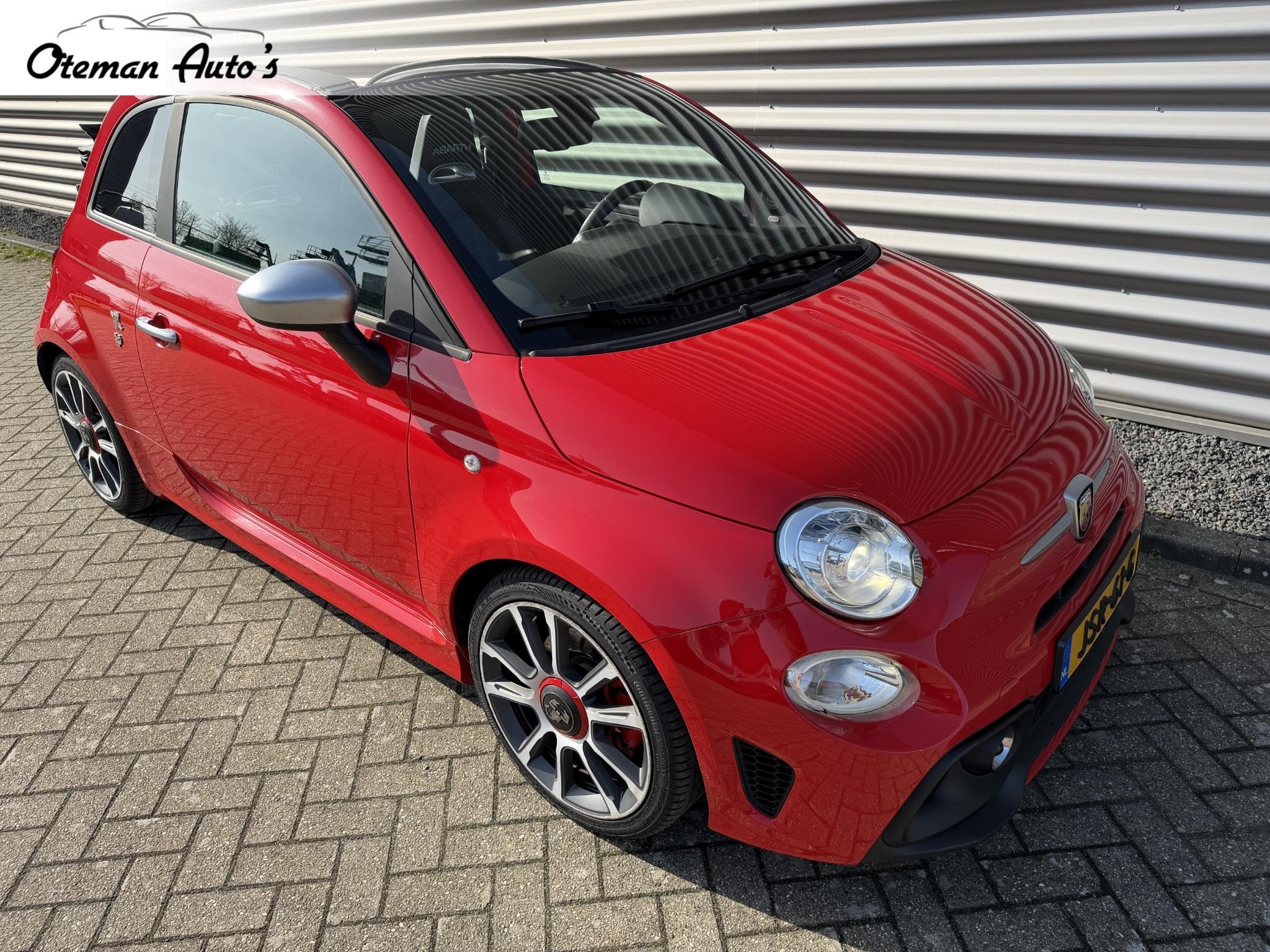 Fiat 500 C 1.4 T-Jet Abarth Automaat Cabriolet 165 PK, Auto's, Fiat, Gebruikt, 4 cilinders, Cabriolet, Leder