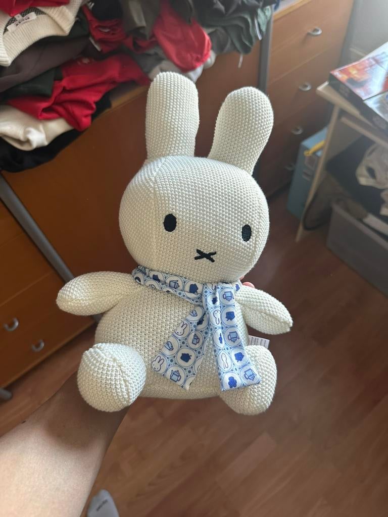 Nijntje knuffel delfts blauw, Konijn, Nijntje, Ophalen of Verzenden, Middelgroot (20 tot 80 cm)