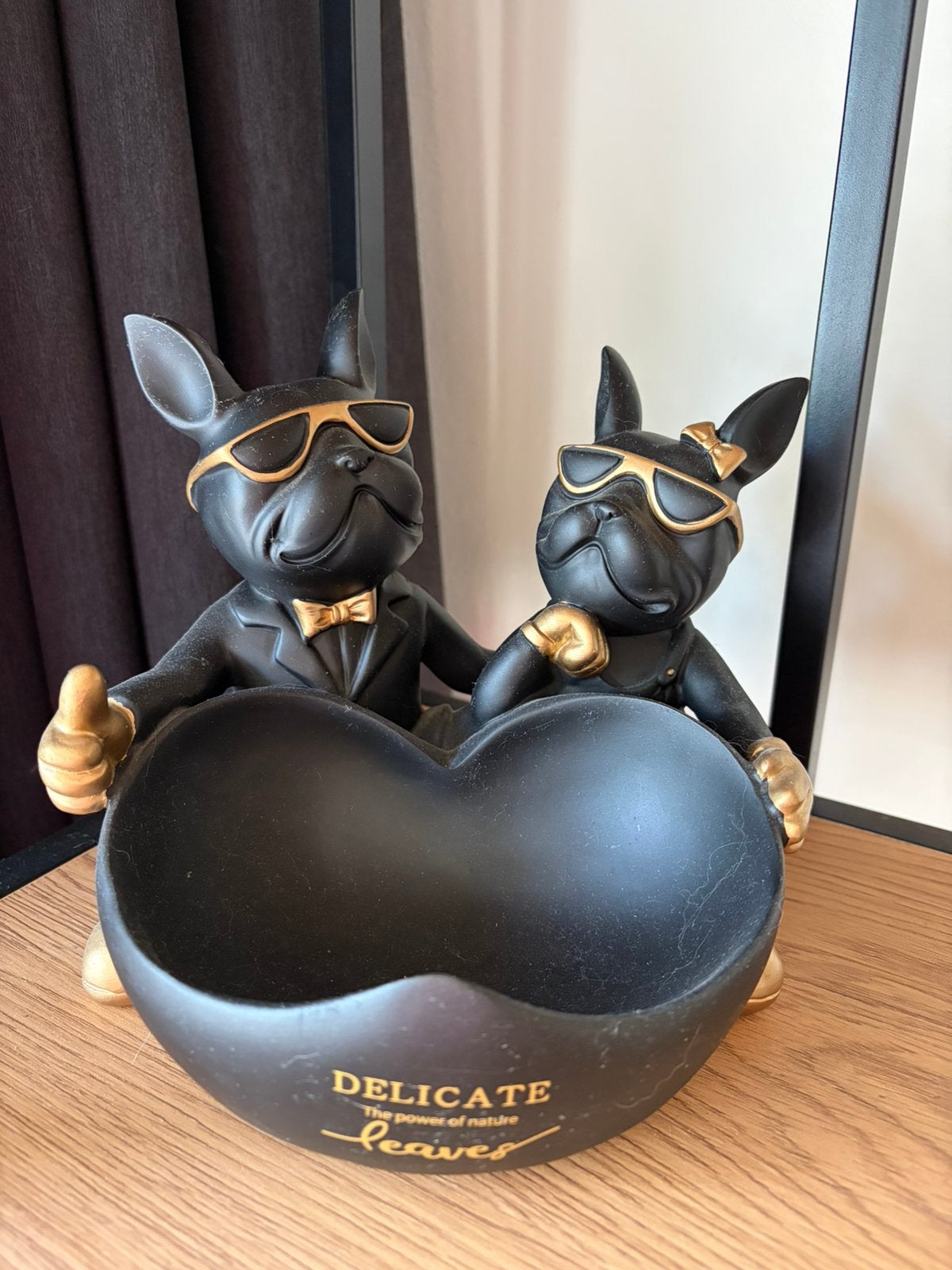 Gave honden beeldjes zwart/goud, Verzamelen, Beelden en Beeldjes, Ophalen, Zo goed als nieuw, Dier