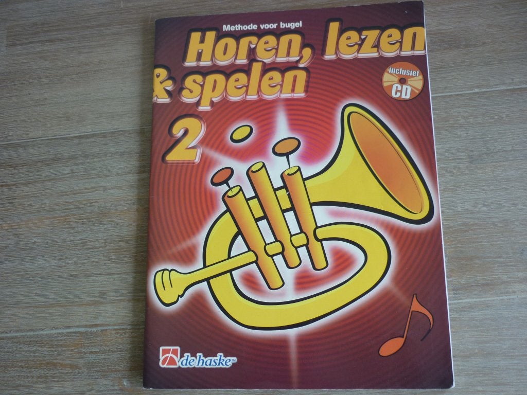 Horen, Lezen & spelen - Methode voor bugel deel 2 met CD, Muziek en Instrumenten, Gebruikt, Overige genres, Les of Cursus, Ophalen of Verzenden