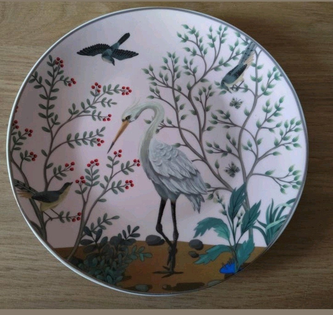 Nieuw Siaki bord met vogels en bessenprint, Overige merken, Verzenden, Keramiek, Nieuw