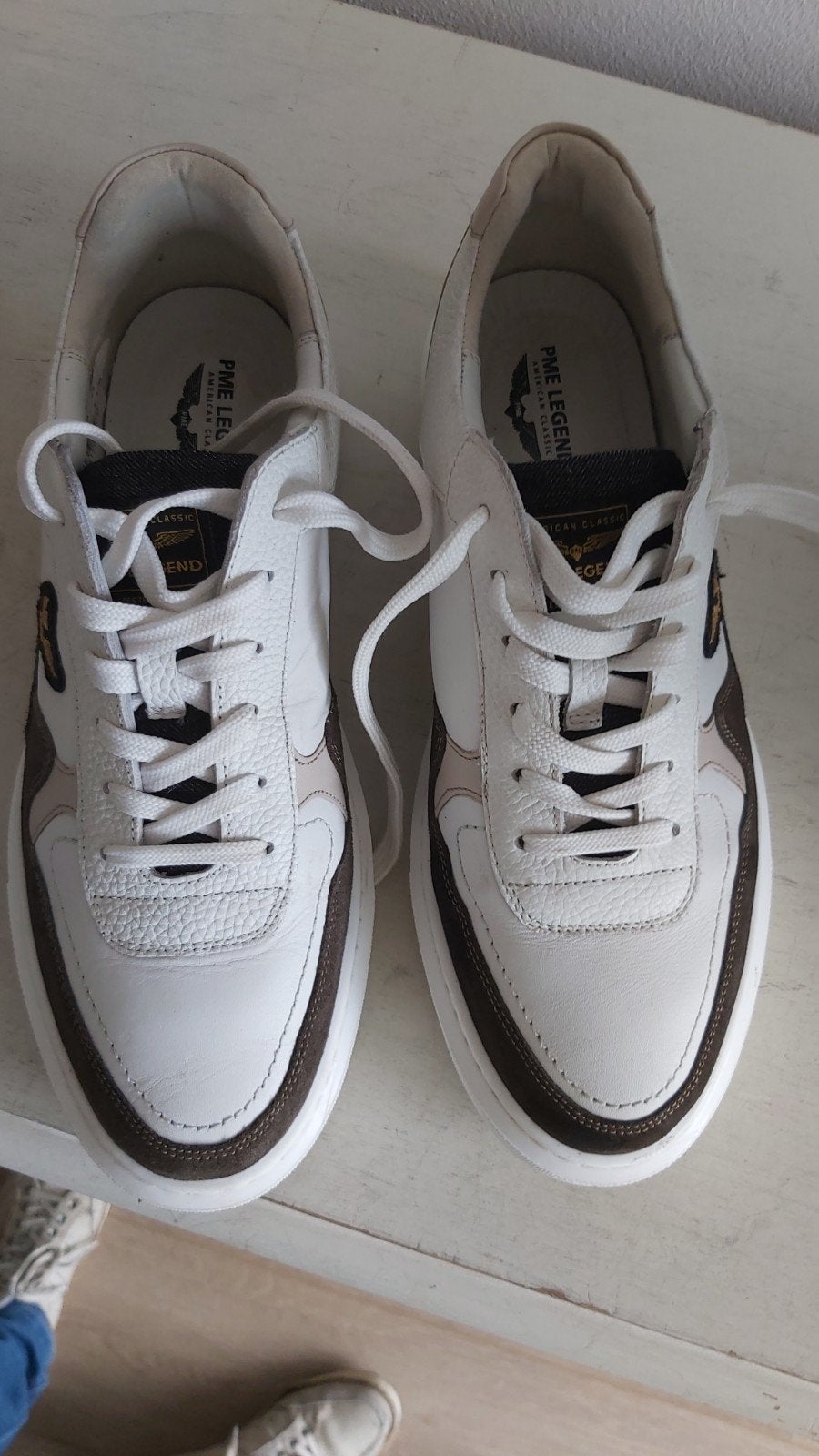 PME Legend Stoutman Sneakers - Wit/Bruin, Maat 44, Wit, Nieuw, Ophalen of Verzenden, Sneakers of Gympen