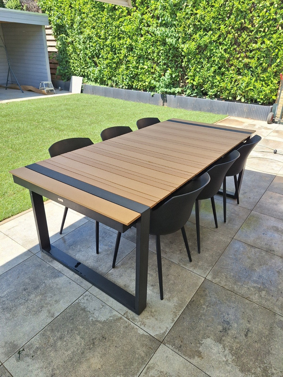 Prachtige tuinset met 6 Stoelen en Tafel, Ophalen, 6 zitplaatsen, Zo goed als nieuw, Tuinset
