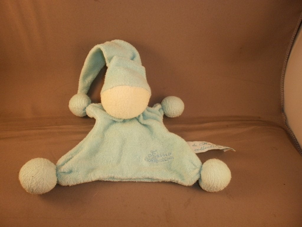 Tiamo de kandeel badstof spookje/popje  blauw wit 26 cm met, Overige typen, Blauw, Nieuw, Ophalen of Verzenden