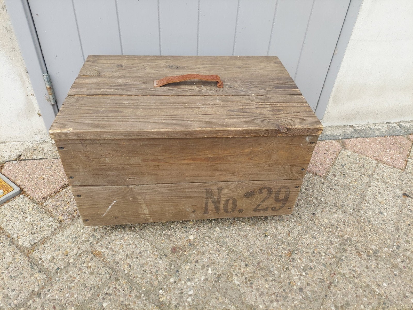 Oud houten kist bak speelgoedkist opbergbak, Ophalen of Verzenden, 50 tot 100 cm, Minder dan 50 cm