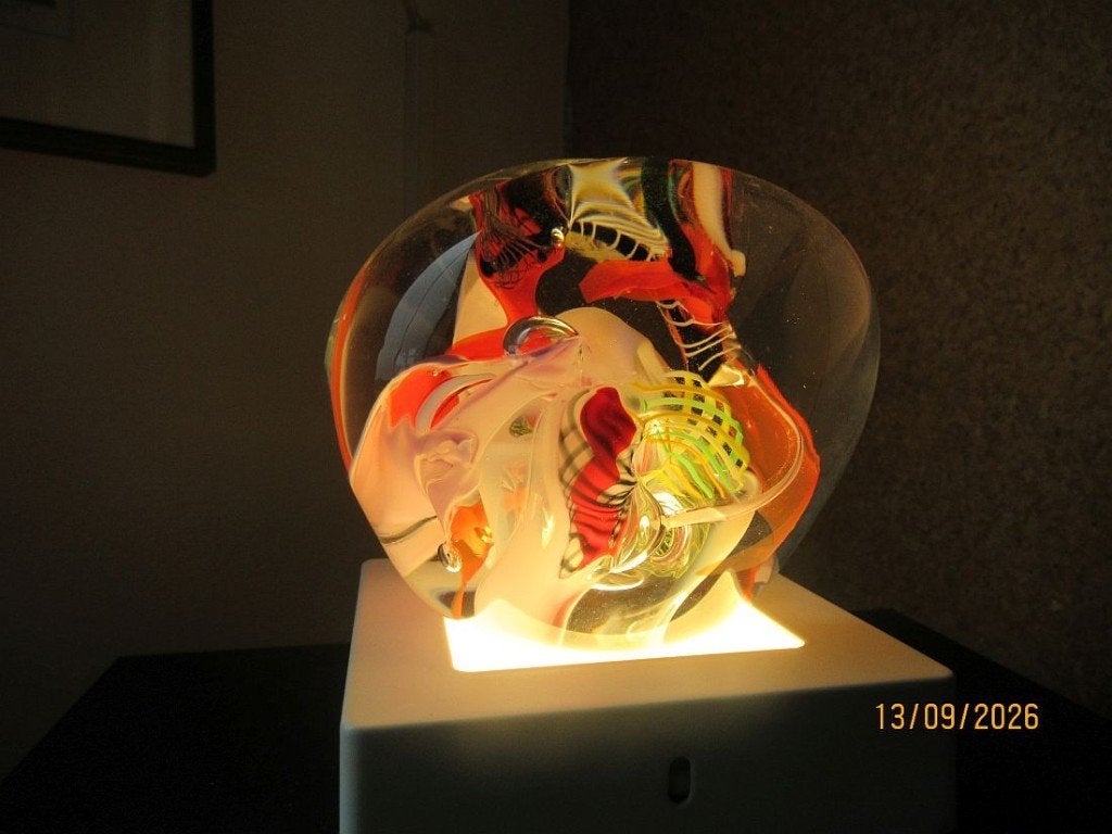 Handgeblazen glazen sculptuur, Paul Spannenberg, Ophalen
