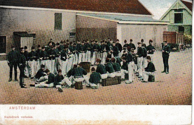AMSTERDAM - BINNENPLAATS ORANJE NASSAU CAVALERIE  KAZERNE, Ophalen of Verzenden, Voor 1920, Ongelopen, Noord-Holland