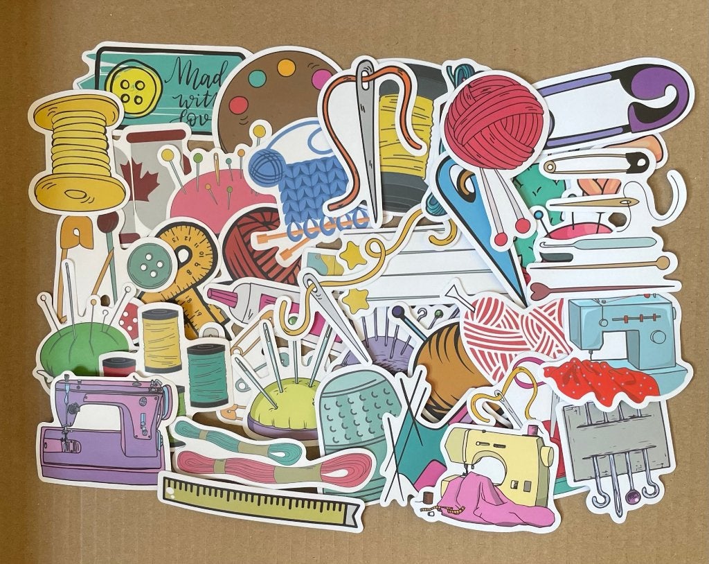 Breien, naaien, borduren, handwerken stickers, Verzenden, Nieuw, Meerdere stickers