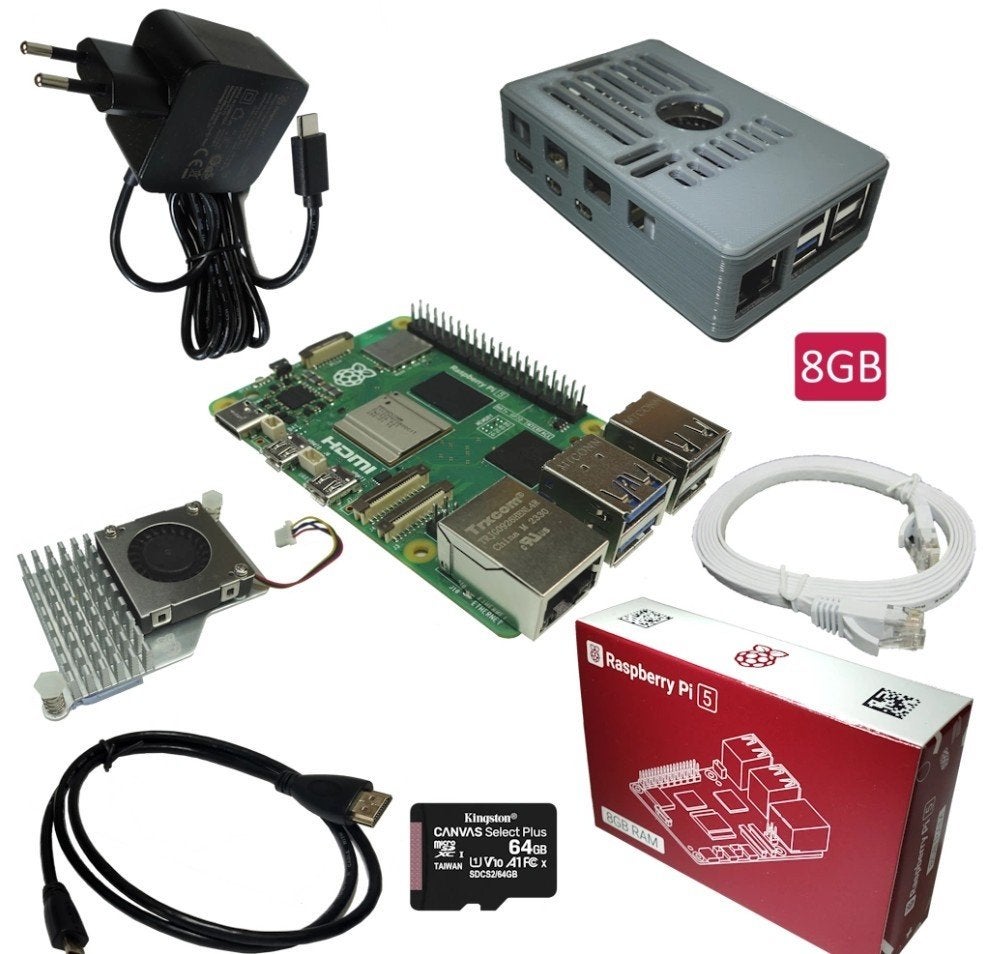 Raspberry Pi 5 – 8GB Starter Kit (Nieuw & Compleet), Ophalen of Verzenden, Nieuw