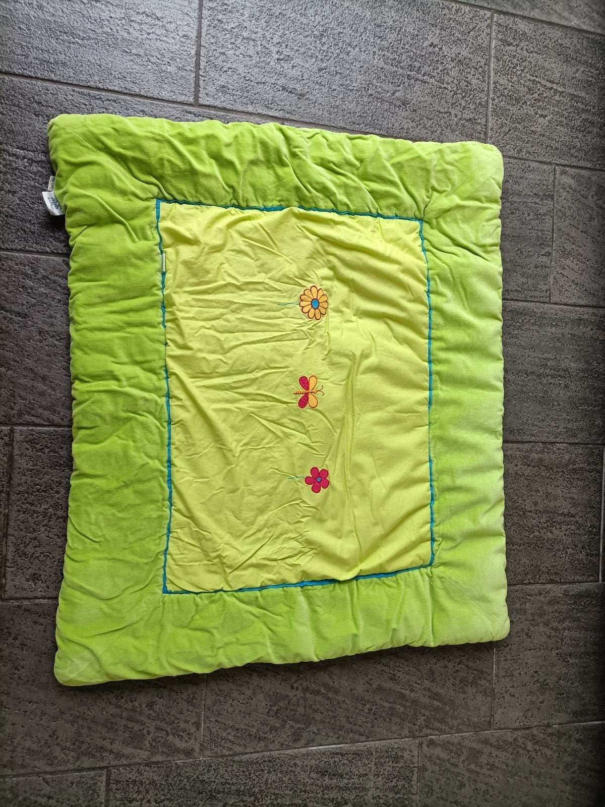 Jollein Baby Light deken groen met bloemen, Ophalen of Verzenden, Groen, Deken, Jollein