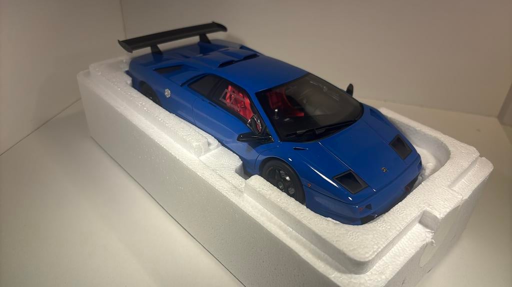 Lamborghini diablo svr bleu Kyosho 1.18, Hobby en Vrije tijd, Modelauto's | 1:18, Kyosho, Ophalen of Verzenden, A, A