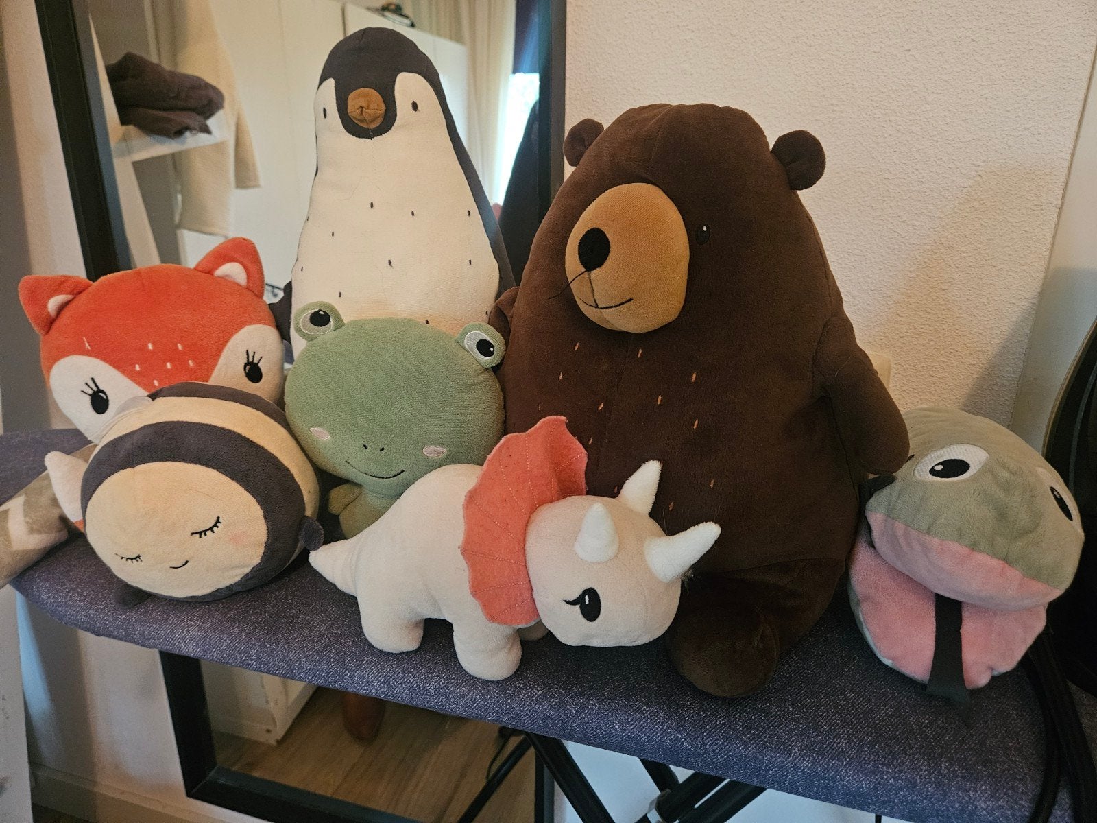 Grote knuffels: Beer, Vos, Dino, Pinguïn, Slang, Kikker, Kinderen en Baby's, Speelgoed | Knuffels en Pluche, Ophalen, Gebruikt