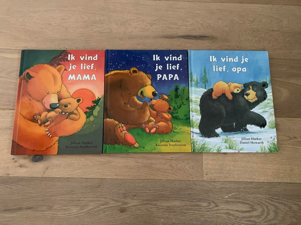 Set van 3 'Ik vind je lief' boeken (Mama, Papa, Opa), Ophalen, Zo goed als nieuw, Fictie algemeen