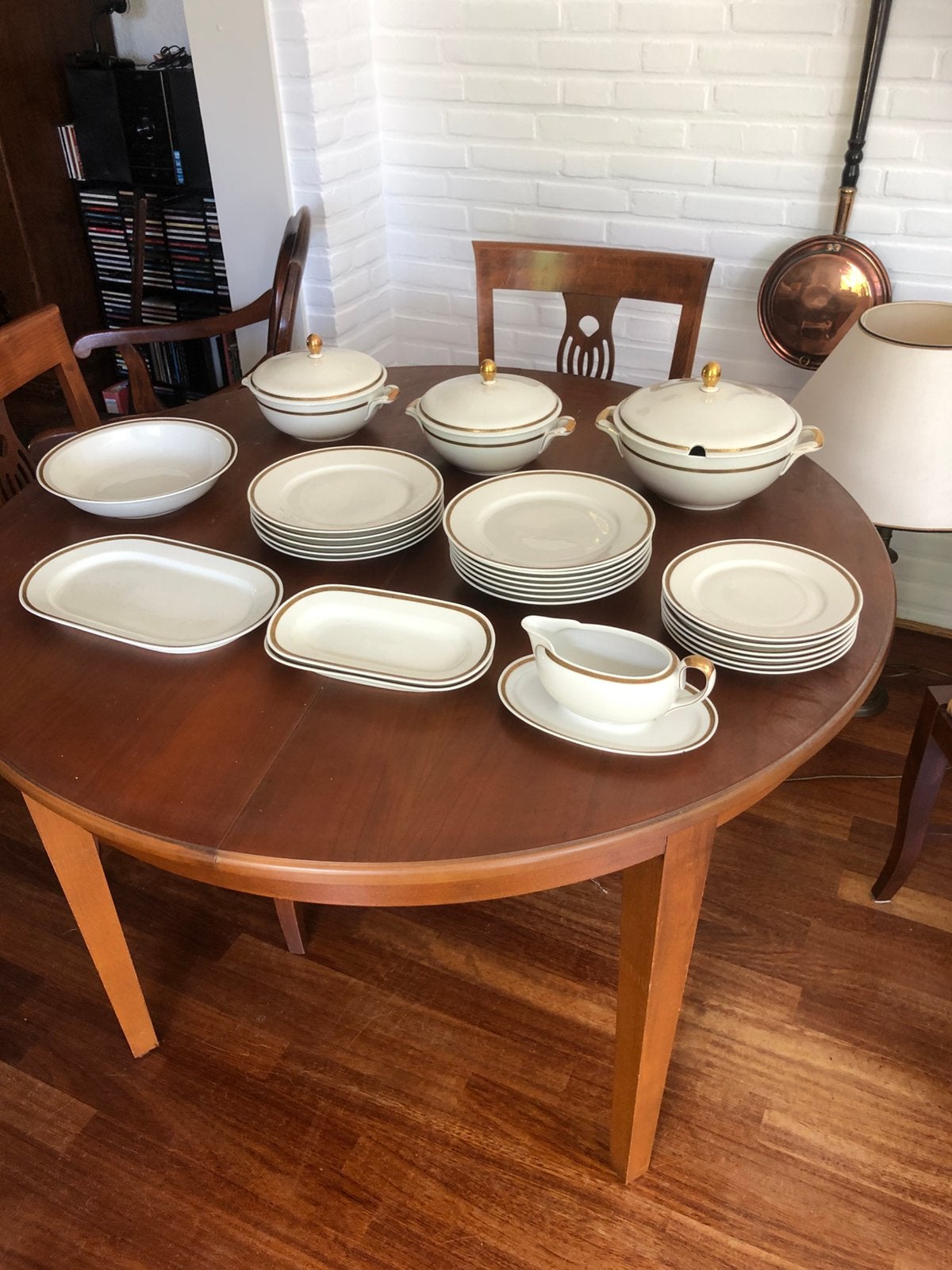 Vintage servies Haviland Beieren  porcelijn, vergulde rand, Ophalen, Overige merken, Bord(en), Overige stijlen