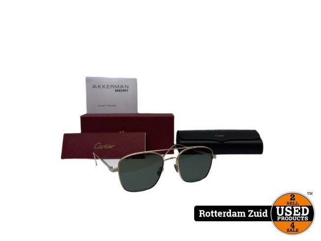 Cartier Zonnenbrill Premier De Cartier CT0163S-006 Met Koker, Cartier, Zo goed als nieuw, Support@cartier.com, 13 Rue de la Paix, 75002 Paris
France
