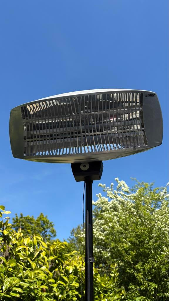 Eurom TH2003S Terrasverwarmer met standaard - 14m² bereik, Draaibaar, Gebruikt, Vloer, Ophalen