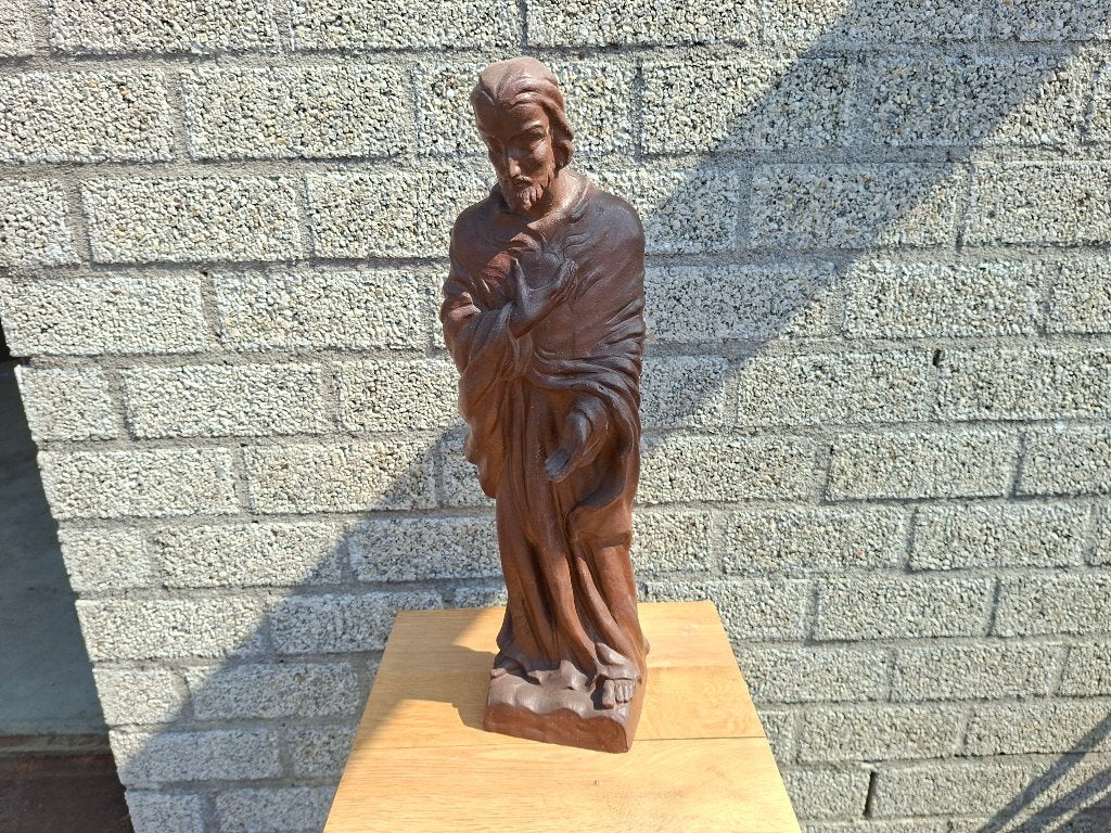 antiek aardewerk beeld christus, Antiek en Kunst, Antiek | Religie, Ophalen of Verzenden