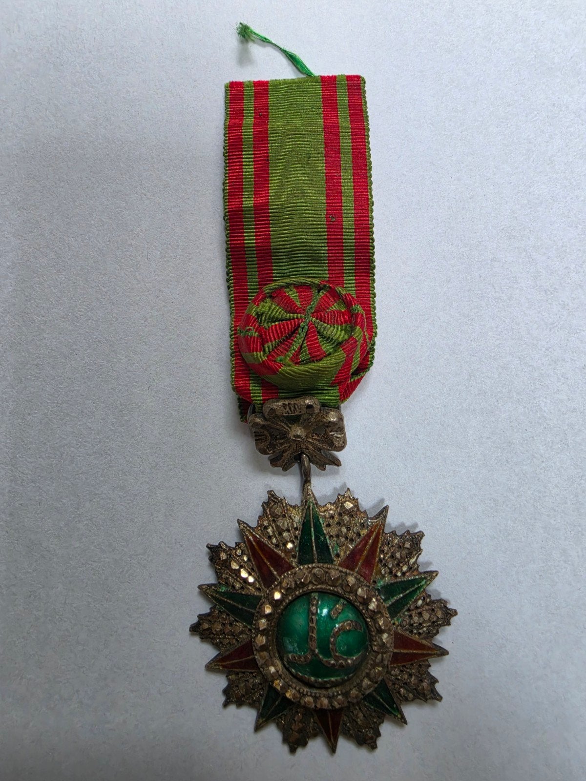 Orde van Nichan Iftikar. 1. Zilver gemarkeerd., Ophalen of Verzenden, Landmacht, Overige gebieden, Lintje, Medaille of Wings