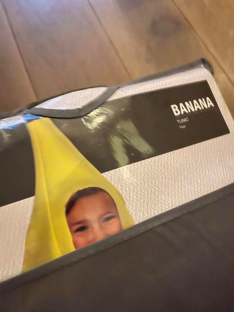 Nieuw Bananenpak voor kinderen - Carnaval/Verkleedfeest, Ophalen of Verzenden, Nieuw, 110 t/m 116, Jongen of Meisje