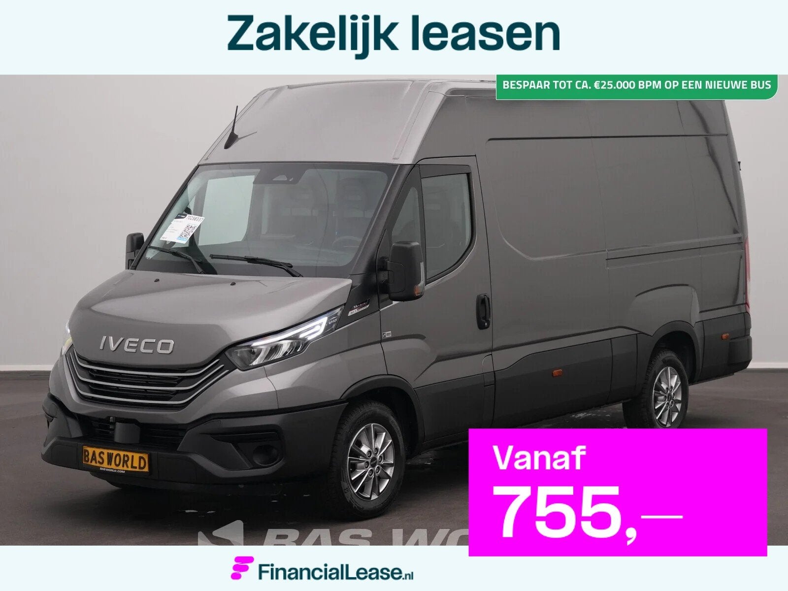 Iveco Daily 35S21 BPM VRIJ! 3.0L Automaat 210PK L2H2 2025-Mo, Automaat, Stof, Euro 6, 4 cilinders