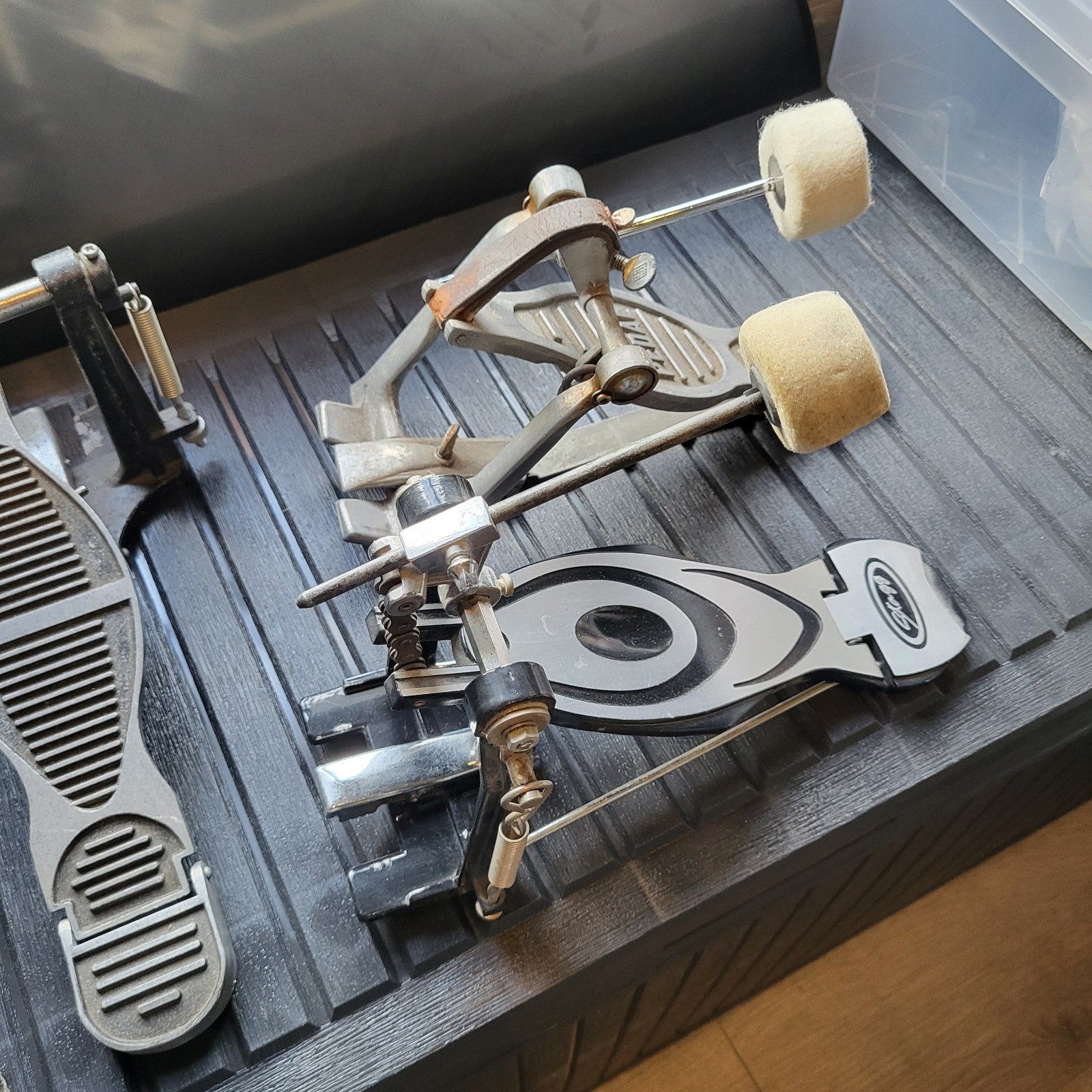 4 xdrum pedaal/percussie pedaal/vintage/stagg/klopper/1koop, Ophalen of Verzenden, Gebruikt, Drums of Percussie