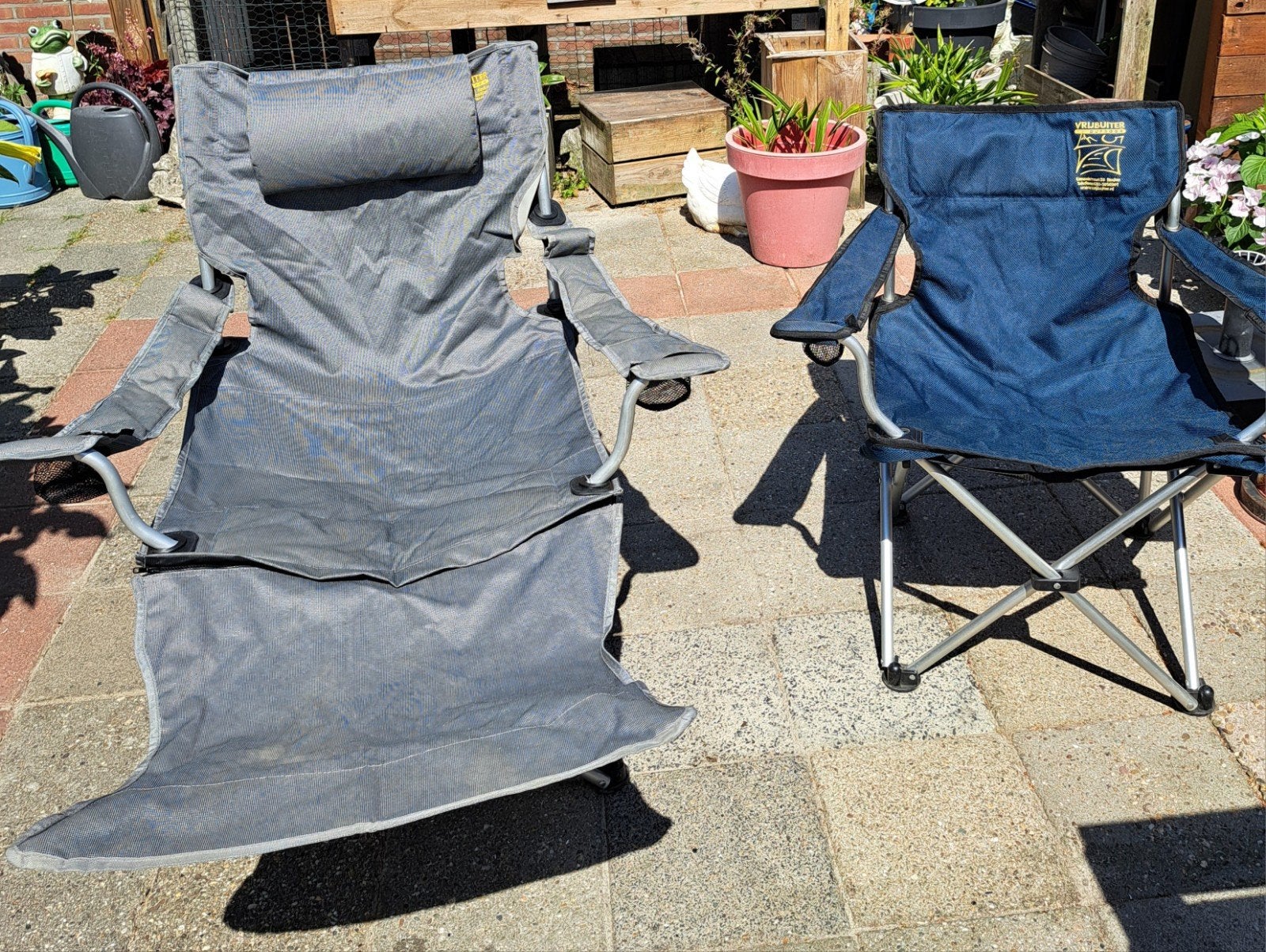 2 kampeer stoelen in draagtas, Caravans en Kamperen, Kampeermeubelen, Ophalen, Zo goed als nieuw, Campingstoel