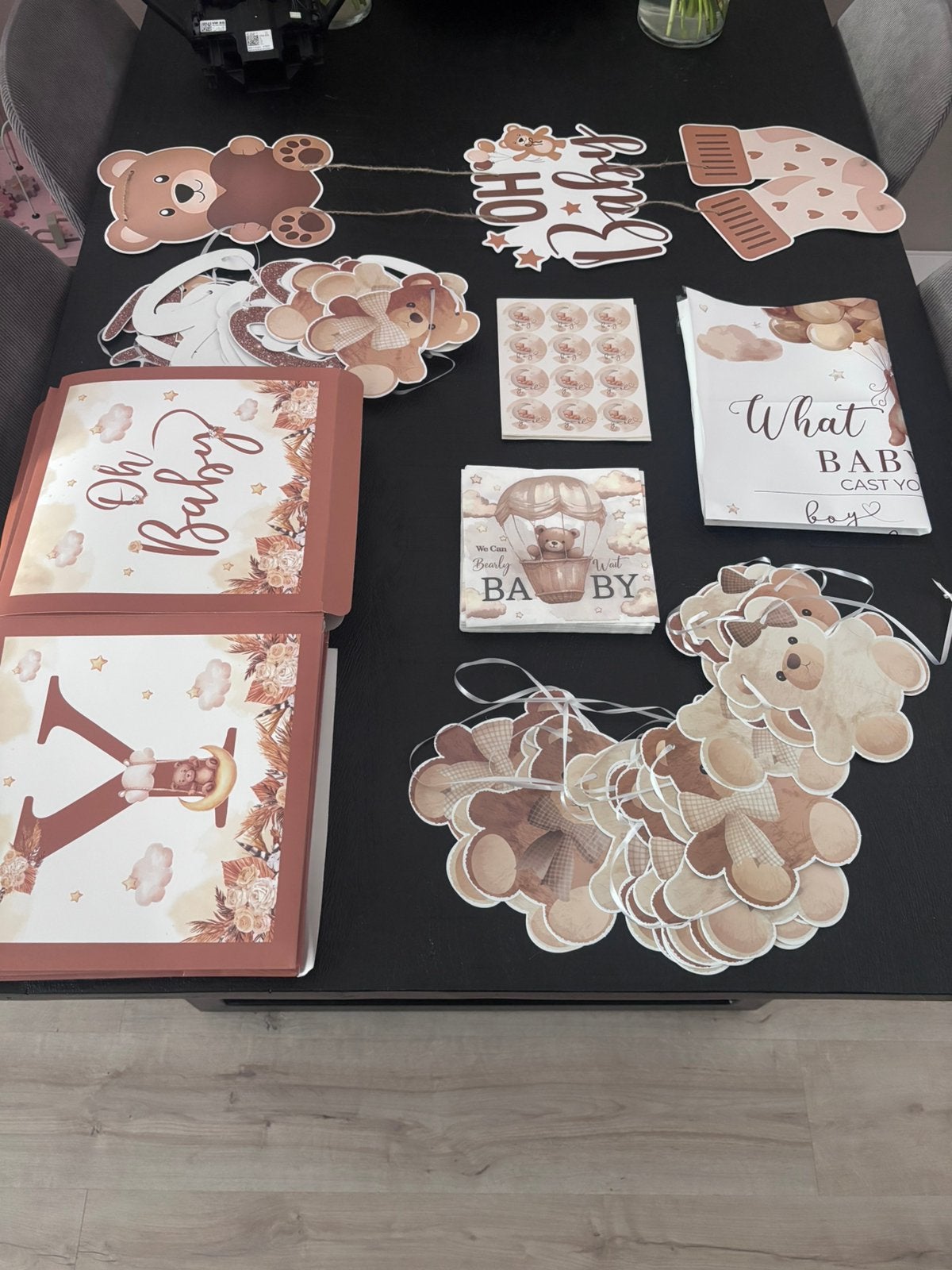 Gender reveal decoratie beren thema, Ophalen, Zo goed als nieuw, Versiering, Geboorte of Huwelijk