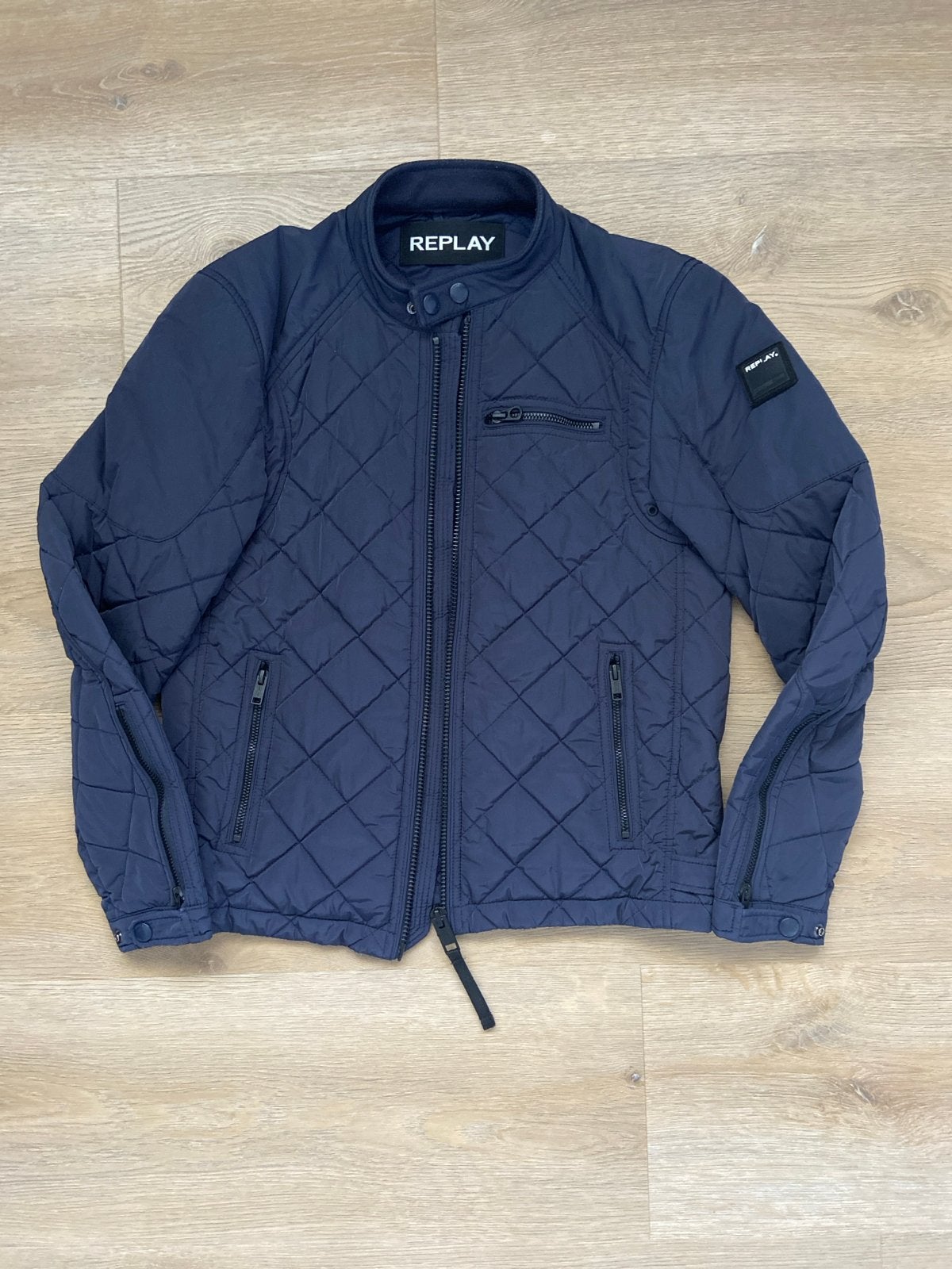 Replay gewatteerde jas - Maat S, Ophalen of Verzenden, Zo goed als nieuw, Maat 46 (S) of kleiner, Blauw
