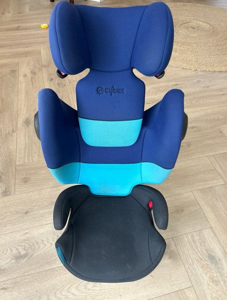 Cybex autostoel Solution X-fix (2 beschikbaar ), Kinderen en Baby's, Autogordel of Isofix, Gebruikt, 15 t/m 36 kg, Afneembare rugleuning