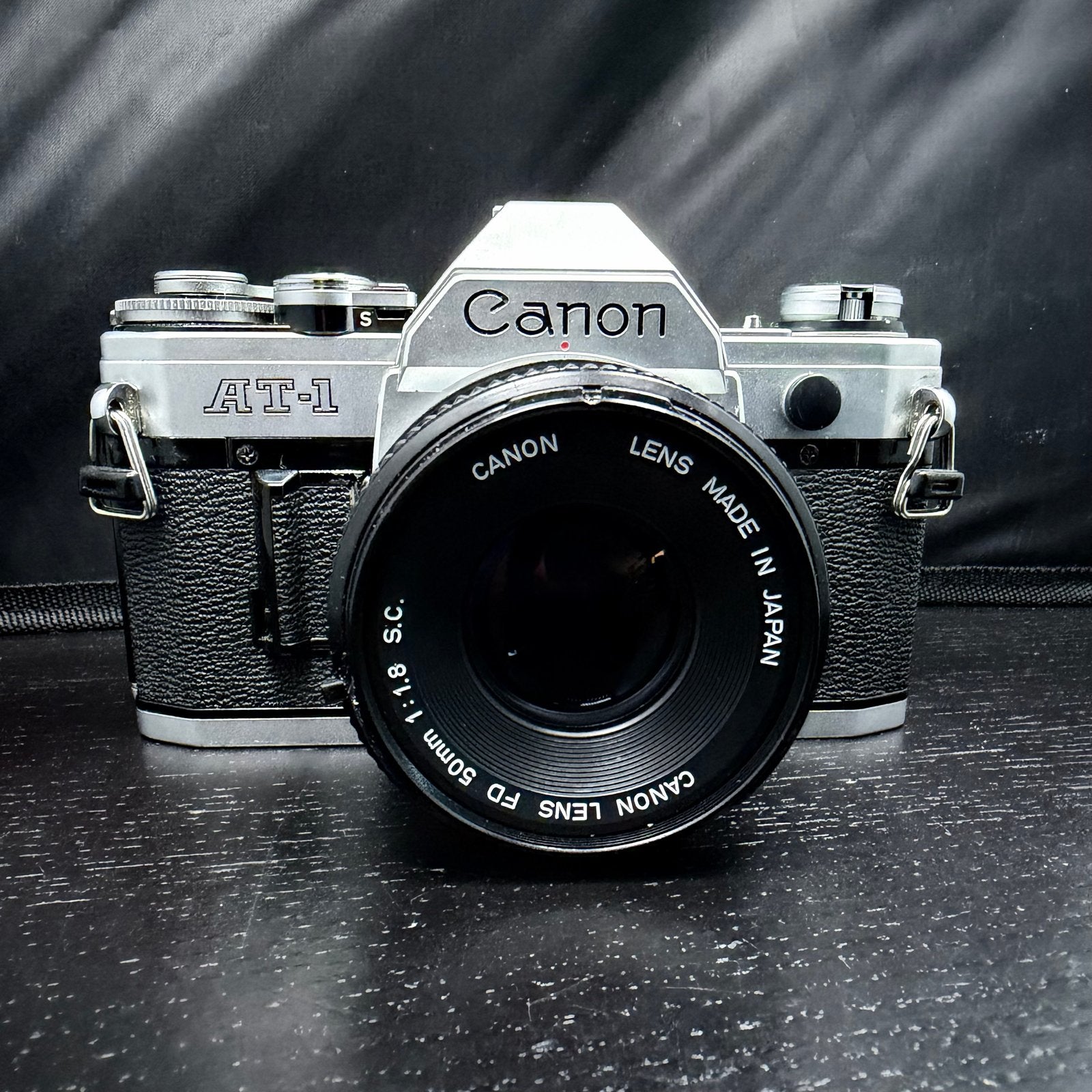 Canon AT-1 analoge spiegelreflexcamera + FD 50mm f/1.8 lens, S, Spiegelreflex, Canon, Ophalen of Verzenden