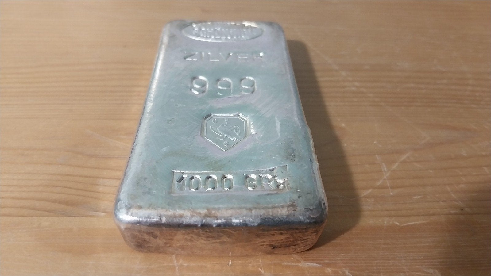 Mooie kilobaar schone amsterdam, Postzegels en Munten, Edelmetalen en Baren, Ophalen of Verzenden, Zilver