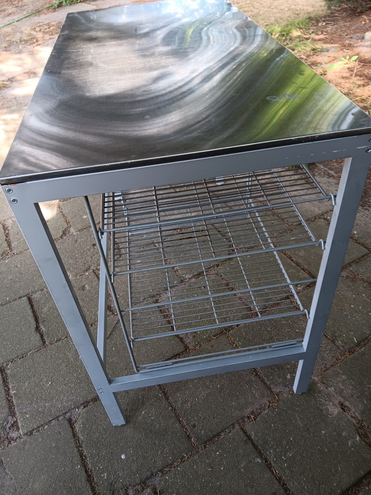 Werktafel metaal teab, Ophalen