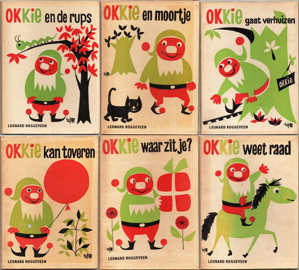 Setje vintage Okkie boeken, Ophalen of Verzenden, Gebruikt